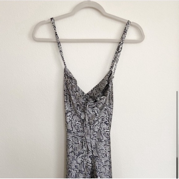 Vintage Satin Snakeskin Low Back Mini Slip Dress - Picture 3 of 5